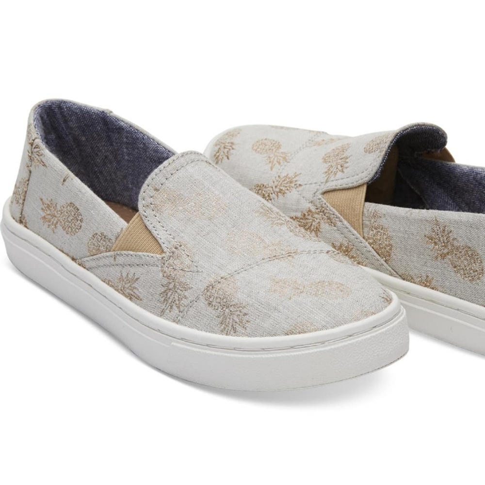 BNIB Toms Gold Metallic Pineapple Luca